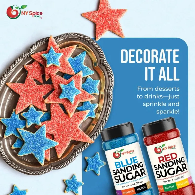 Red-White-Blue Sanding Sugar - NY Spice Shop