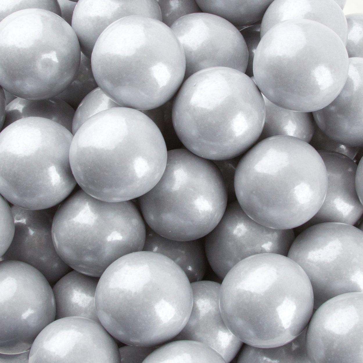Silver Shimmer Pearl Gumballs - NY Spice Shop - Buy Gumballs Online