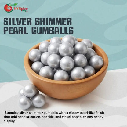 Silver Shimmer Pearl Gumballs - NY Spice Shop