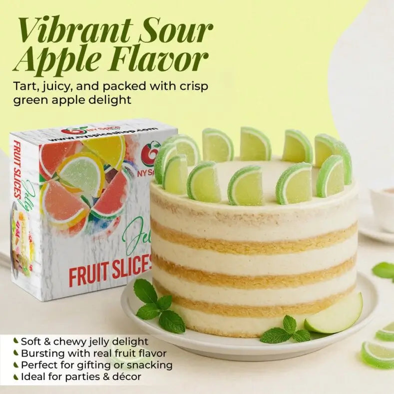 Sour Apple Jelly Fruit Slices - NY Spice Shop
