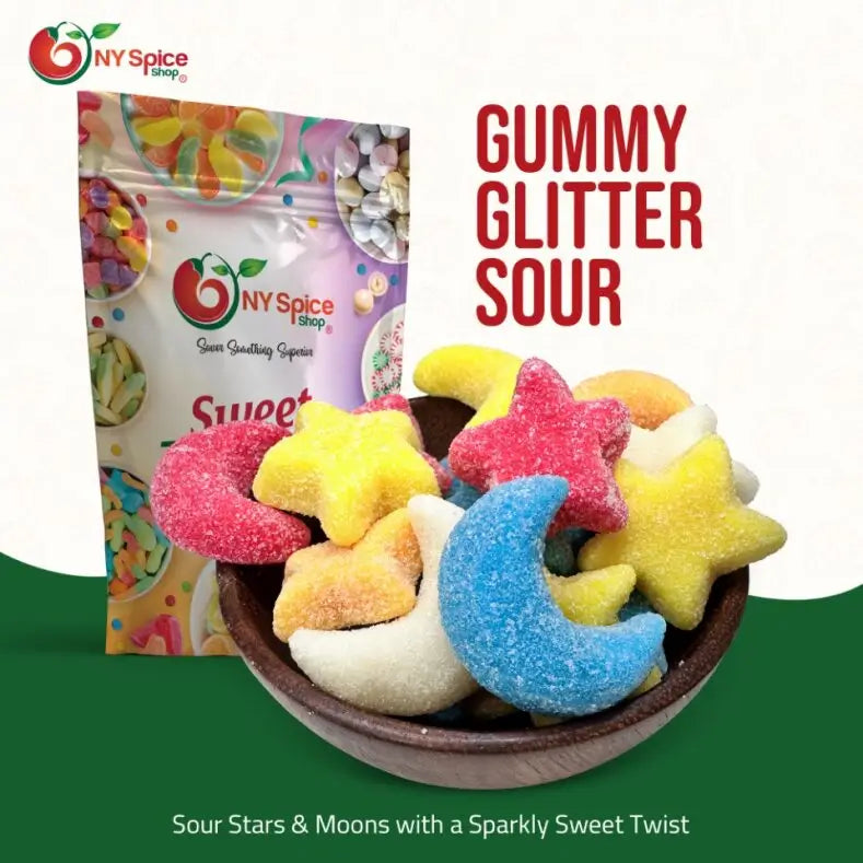 Gummy Glitter Sour Stars & Moons - NY Spice Shop