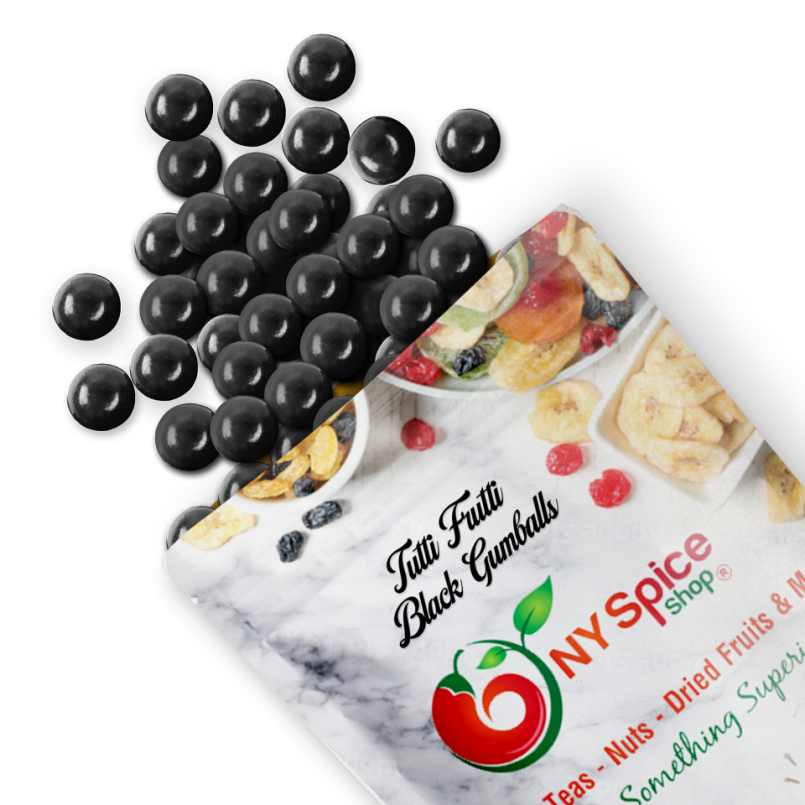 Black Gumballs - Tutti Frutti Flavor - NY Spice Shop 