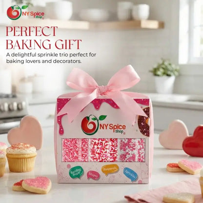 Valentine Sprinkles, Nonpareils & Sanding Sugar - Pack of 3 - NY Spice Shop