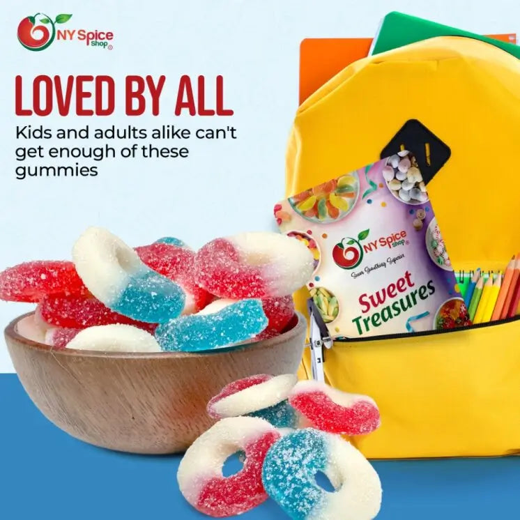 Red, White, and Blue Gummy Rings - NY Spice Shop
