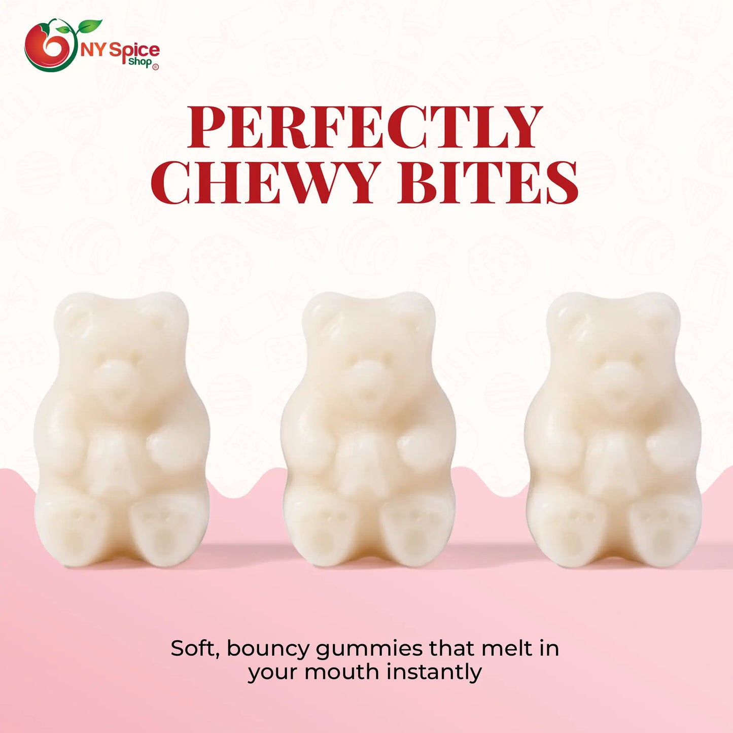 White Strawberry Banana Gummy Bears