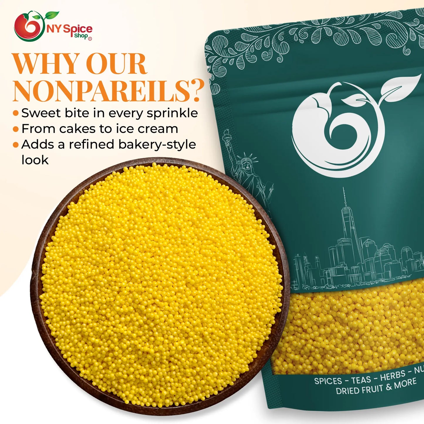 Yellow Nonpareils - NY Spice Shop