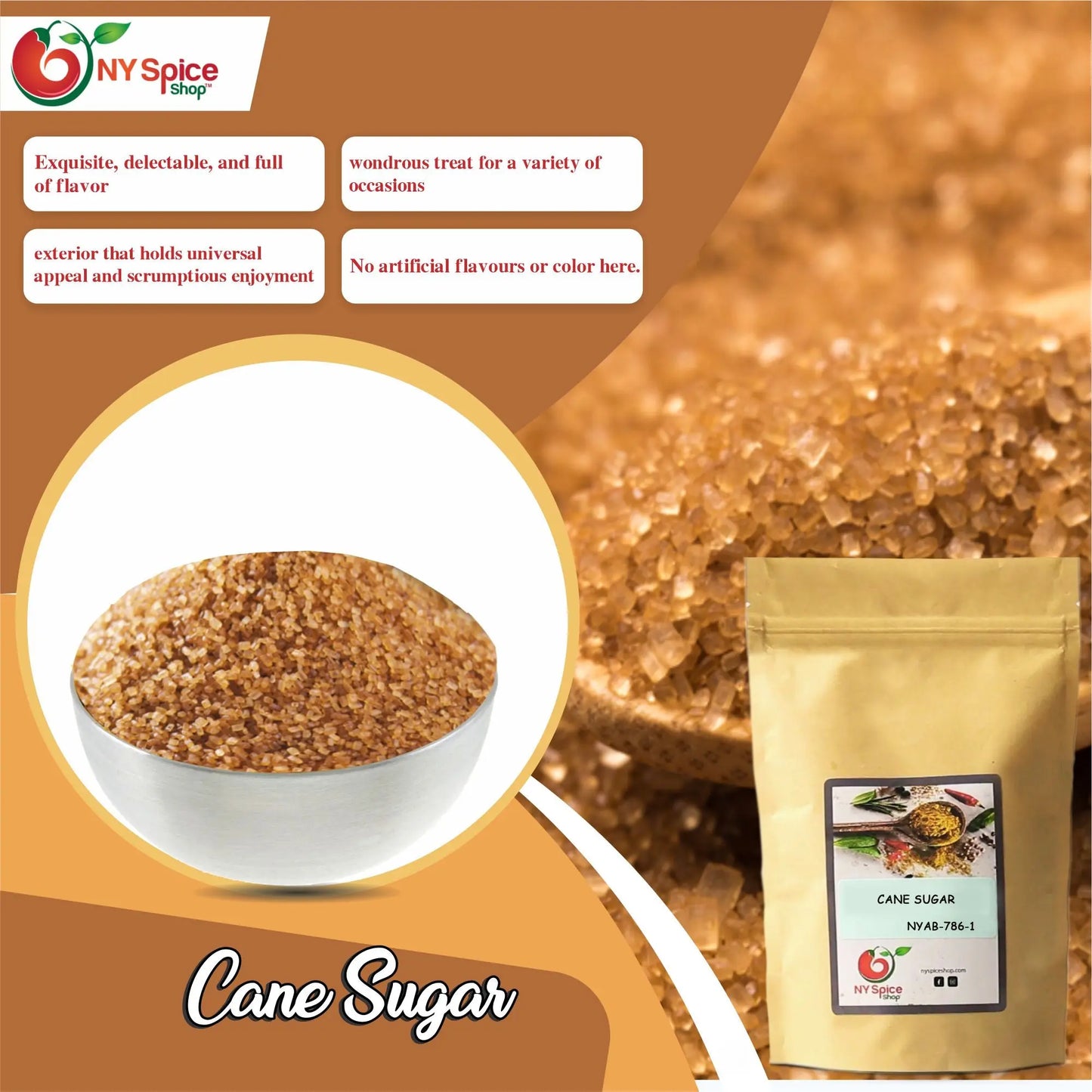 Brown Cane Sugar - All Natural - NY Spice Shop