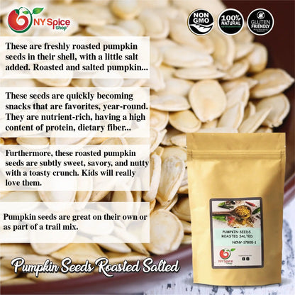 Pumpkin Seeds, Roasted, Salted, In-Shell - NY Spice Shop