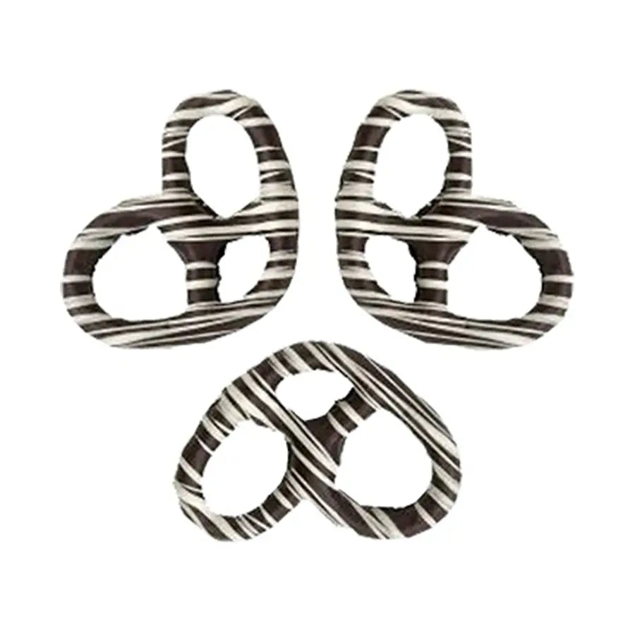 Dark Chocolate Covered Pretzels With Drizles of White Stripes - NY Spice Shop