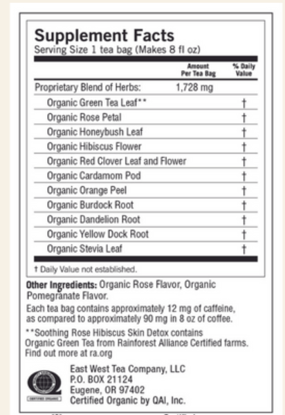 Soothing Rose Hibiscus Skin Detox Tea - NY Spice Shop